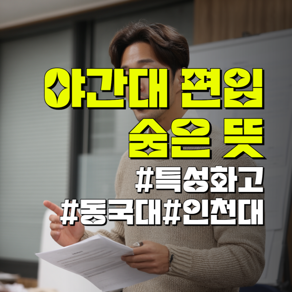 특성화고 재직자 편입 숨은 뜻, 대학교 리스트