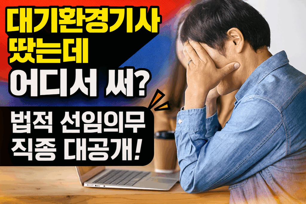 대기환경기사 쓸모